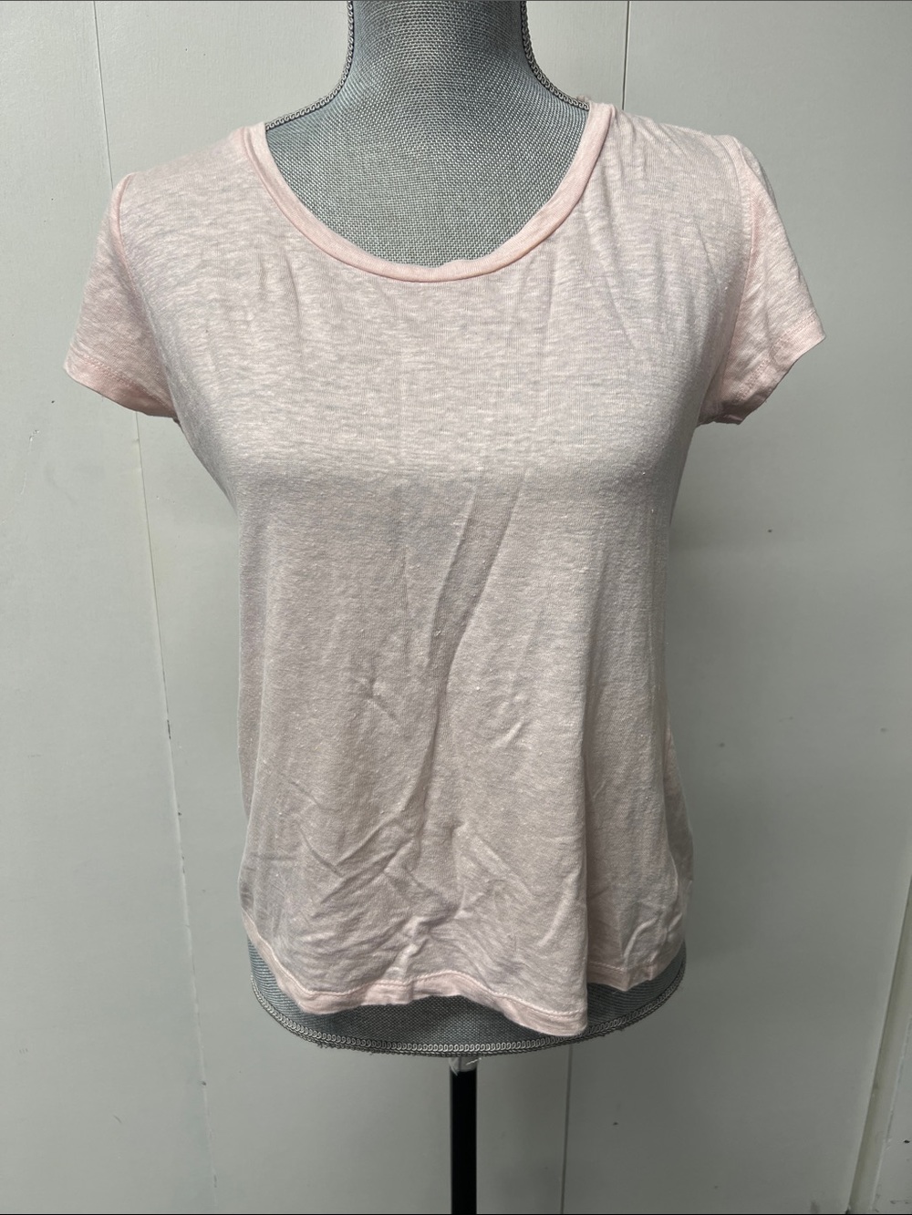 moon & madison Pale Pink Short Sleeve Crewneck Tee